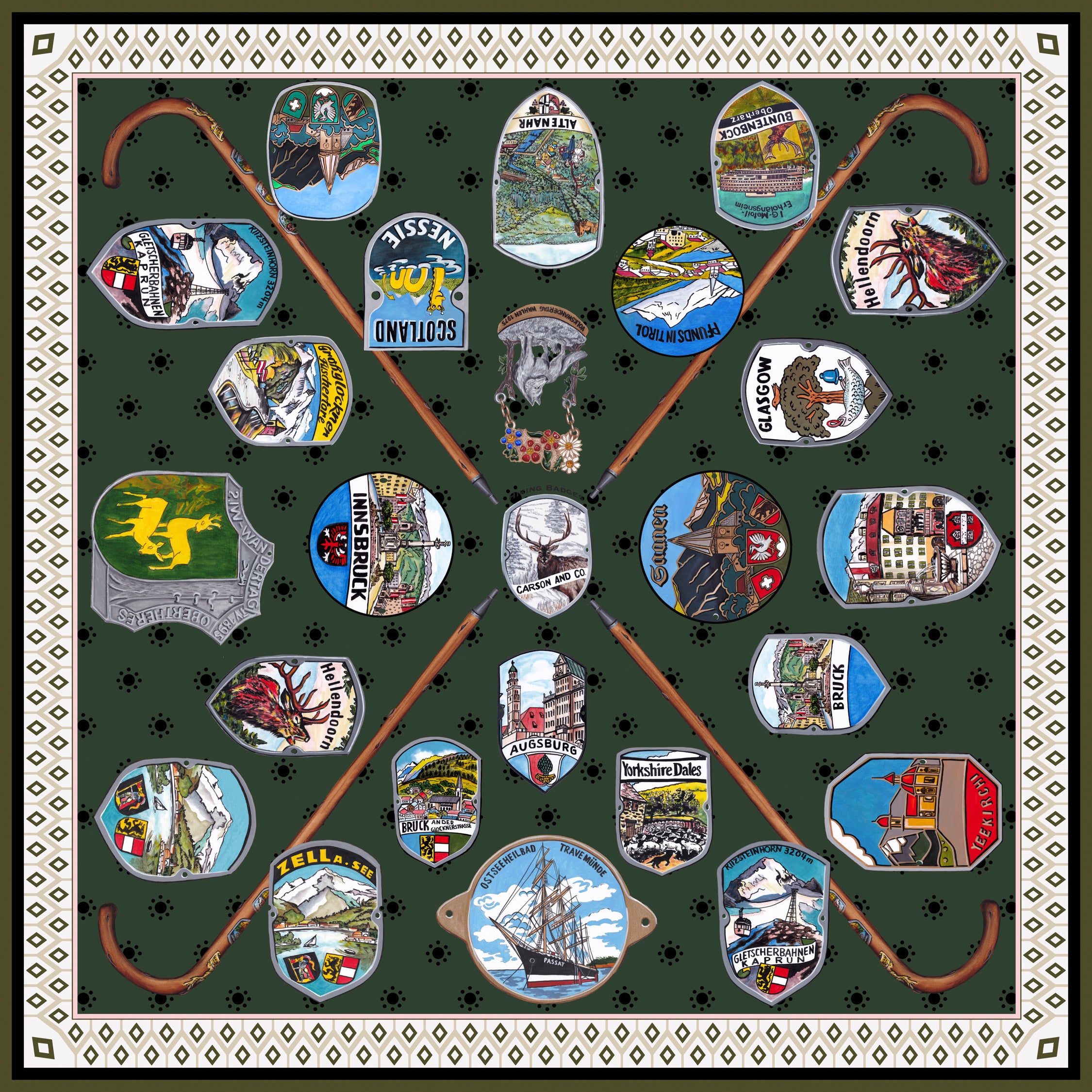 Hiking Badges Scarf