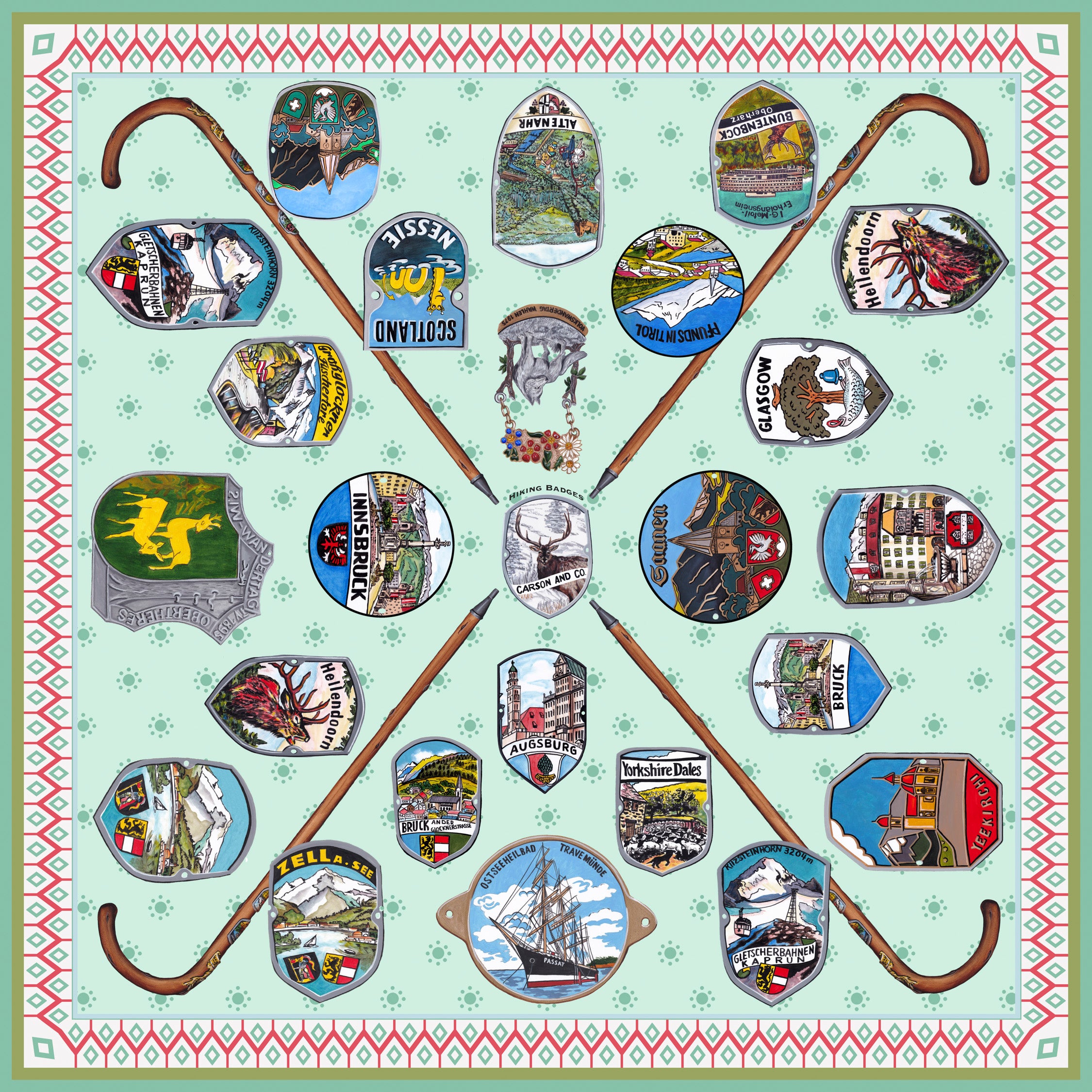 Hiking Badges Scarf