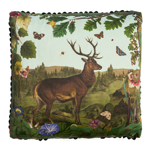 Deer and Oak Leaves Pillow
