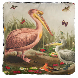 Pink Pelicans Pillow