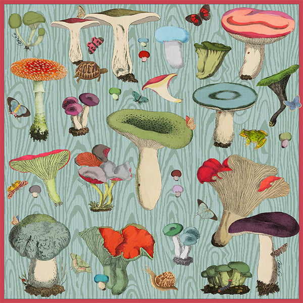 Women's Mushroom Print Scarf